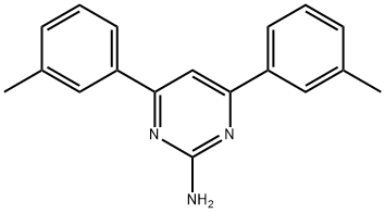 4,6-bis(3-methylphenyl)pyrimidin-2-amine Struktur