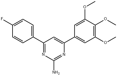 4-(4-fluorophenyl)-6-(3,4,5-trimethoxyphenyl)pyrimidin-2-amine Struktur