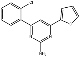 4-(2-chlorophenyl)-6-(furan-2-yl)pyrimidin-2-amine Struktur