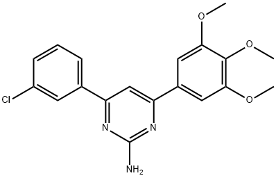 4-(3-chlorophenyl)-6-(3,4,5-trimethoxyphenyl)pyrimidin-2-amine Struktur