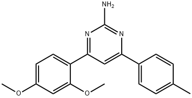 4-(2,4-dimethoxyphenyl)-6-(4-methylphenyl)pyrimidin-2-amine Struktur