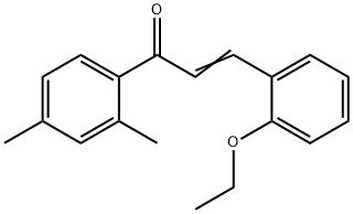 (2E)-1-(2,4-dimethylphenyl)-3-(2-ethoxyphenyl)prop-2-en-1-one Struktur