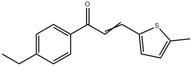 (2E)-1-(4-ethylphenyl)-3-(5-methylthiophen-2-yl)prop-2-en-1-one Struktur