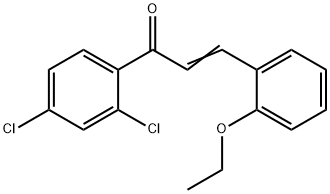 (2E)-1-(2,4-dichlorophenyl)-3-(2-ethoxyphenyl)prop-2-en-1-one Struktur