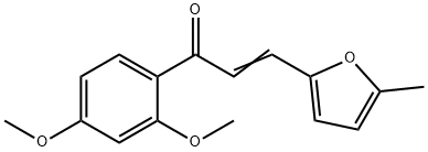 (2E)-1-(2,4-dimethoxyphenyl)-3-(5-methylfuran-2-yl)prop-2-en-1-one Struktur