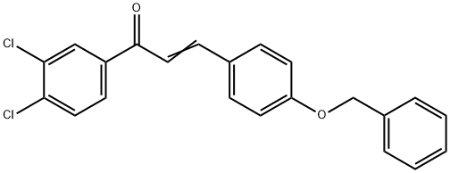 (2E)-3-[4-(benzyloxy)phenyl]-1-(3,4-dichlorophenyl)prop-2-en-1-one Struktur