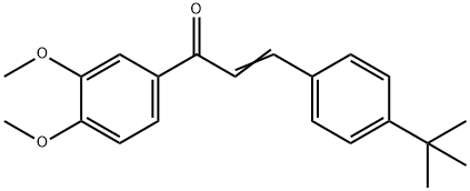 (2E)-3-(4-tert-butylphenyl)-1-(3,4-dimethoxyphenyl)prop-2-en-1-one Struktur