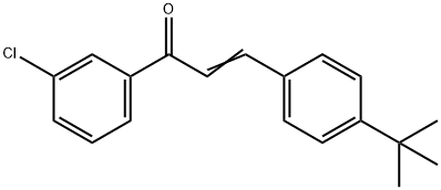 (2E)-3-(4-tert-butylphenyl)-1-(3-chlorophenyl)prop-2-en-1-one Struktur