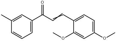 (2E)-3-(2,4-dimethoxyphenyl)-1-(3-methylphenyl)prop-2-en-1-one Struktur