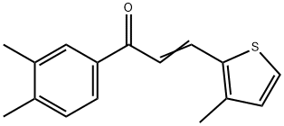 (2E)-1-(3,4-dimethylphenyl)-3-(3-methylthiophen-2-yl)prop-2-en-1-one Struktur