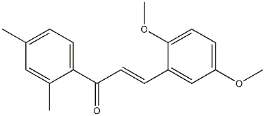 (2E)-3-(2,5-dimethoxyphenyl)-1-(2,4-dimethylphenyl)prop-2-en-1-one Struktur