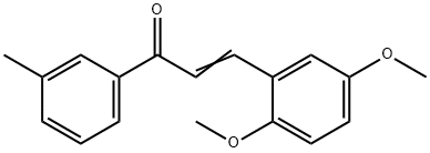 (2E)-3-(2,5-dimethoxyphenyl)-1-(3-methylphenyl)prop-2-en-1-one Struktur