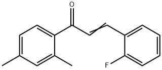 (2E)-1-(2,4-dimethylphenyl)-3-(2-fluorophenyl)prop-2-en-1-one Struktur