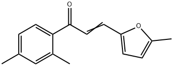 (2E)-1-(2,4-dimethylphenyl)-3-(5-methylfuran-2-yl)prop-2-en-1-one Struktur