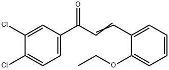 (2E)-1-(3,4-dichlorophenyl)-3-(2-ethoxyphenyl)prop-2-en-1-one Struktur