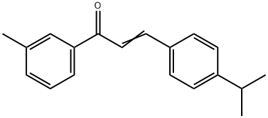 (2E)-1-(3-methylphenyl)-3-[4-(propan-2-yl)phenyl]prop-2-en-1-one Struktur