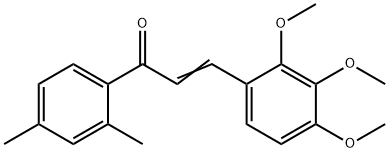 (2E)-1-(2,4-dimethylphenyl)-3-(2,3,4-trimethoxyphenyl)prop-2-en-1-one Struktur