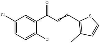 (2E)-1-(2,5-dichlorophenyl)-3-(3-methylthiophen-2-yl)prop-2-en-1-one Struktur