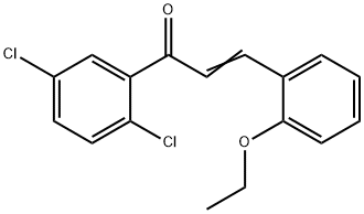 (2E)-1-(2,5-dichlorophenyl)-3-(2-ethoxyphenyl)prop-2-en-1-one Struktur