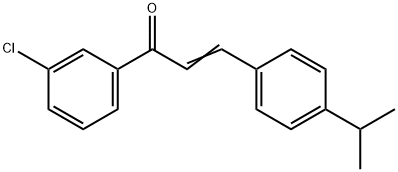 (2E)-1-(3-chlorophenyl)-3-[4-(propan-2-yl)phenyl]prop-2-en-1-one Struktur