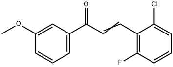 (2E)-3-(2-chloro-6-fluorophenyl)-1-(3-methoxyphenyl)prop-2-en-1-one Struktur