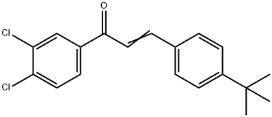 (2E)-3-(4-tert-butylphenyl)-1-(3,4-dichlorophenyl)prop-2-en-1-one Struktur