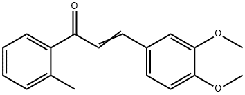 (2E)-3-(3,4-dimethoxyphenyl)-1-(2-methylphenyl)prop-2-en-1-one Struktur