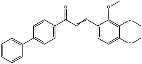 (2E)-1-{[1,1-biphenyl]-4-yl}-3-(2,3,4-trimethoxyphenyl)prop-2-en-1-one Struktur