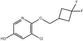 5-CHLORO-6-((3,3-DIFLUOROCYCLOBUTYL)METHOXY)PYRIDIN-3-OL Struktur