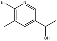 1-(6-Bromo-5-methyl-pyridin-3-yl)-ethanol Struktur