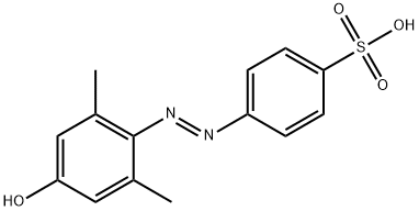 4-(4-Hydroxy-2,6-dimethyl-phenylazo)-benzenesulfonic acid Struktur