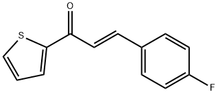 (E)-3-(4-fluorophenyl)-1-(thiophen-2-yl)prop-2-en-1-one Struktur