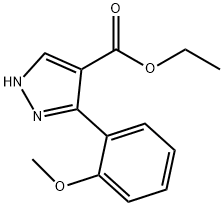 ethyl 5-(2-methoxyphenyl)-1H-pyrazole-4-carboxylate Struktur