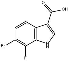 6-bromo-7-fluoro-1H-indole-3-carboxylic acid Struktur