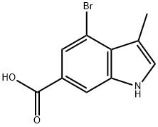 4-bromo-3-methyl-1H-indole-6-carboxylic acid Struktur