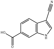 3-氰基-1H-吲哚-6-羧酸, 1360958-85-5, 結(jié)構(gòu)式