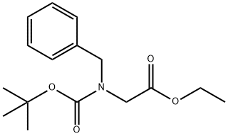 ethyl 2-{benzyl[(tert-butoxy)carbonyl]amino}acetate Struktur