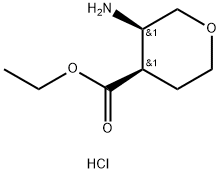 CIS-ETHYL 3-AMINOTETRAHYDRO-2H-PYRAN-4-CARBOXYLATE HCL Struktur