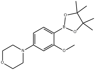 4-[3-Methoxy-4-(4,4,5,5-tetramethyl-1,3,2-dioxaborolan-2-yl)phenyl]morpholine Struktur