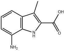 7-amino-3-methyl-1H-indole-2-carboxylic acid Struktur