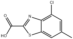 4-chloro-6-methyl-1,3-benzothiazole-2-carboxylic acid Struktur