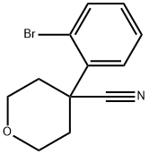 4-(2-Bromophenyl)oxane-4-carbonitrile Struktur