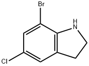 7-Bromo-5-chloro-2,3-dihydro-1H-indole Struktur