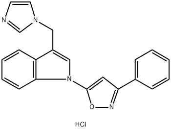 5-(3-((1H-imidazol-1-yl)methyl)-1H-indol-1-yl)-3-phenylisoxazole Struktur