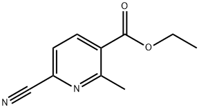 6-Cyano-2-methyl-nicotinic acid ethyl ester Struktur