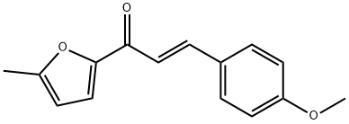 (2E)-3-(4-methoxyphenyl)-1-(5-methylfuran-2-yl)prop-2-en-1-one Struktur