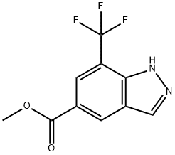 METHYL 7-(TRIFLUOROMETHYL)-1H-INDAZOLE-5-CARBOXYLATE Struktur