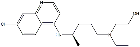 2-[[(4R)-4-[(7-chloroquinolin-4-yl)amino]pentyl]-ethylamino]ethanol Struktur