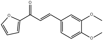 (2E)-3-(3,4-dimethoxyphenyl)-1-(furan-2-yl)prop-2-en-1-one Struktur