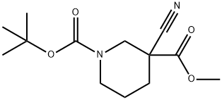 1-(TERT-BUTYL) 3-METHYL 3-CYANOPIPERIDINE-1,3-DICARBOXYLATE Struktur